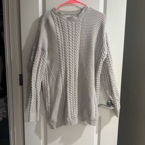 Giordano Cozy Gray Cable Knit Sweater
